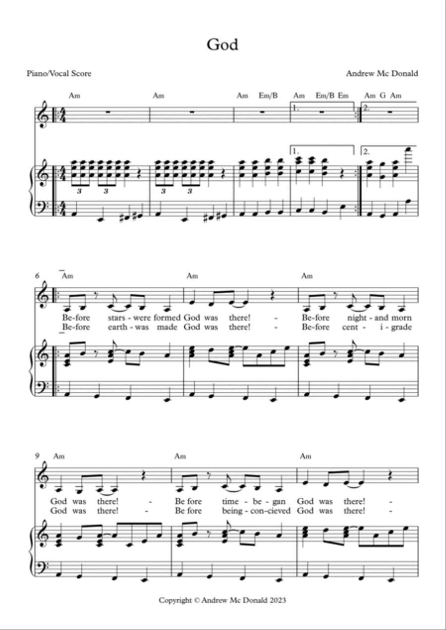 God God Piano, Vocal, Guitar scores gallery preview page 2