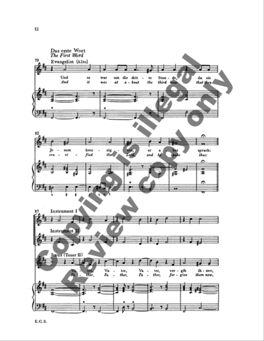 Die sieben Worte Jesu Christi am Kreuz (The Seven Last Words of Jesus Christ) SATTB scores gallery preview page 13