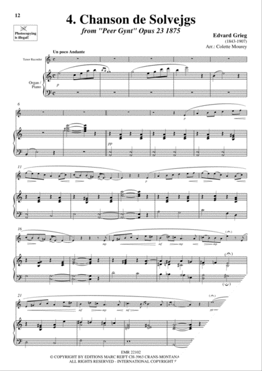20 Greatest Meditations Tenor Recorder scores gallery preview page 6