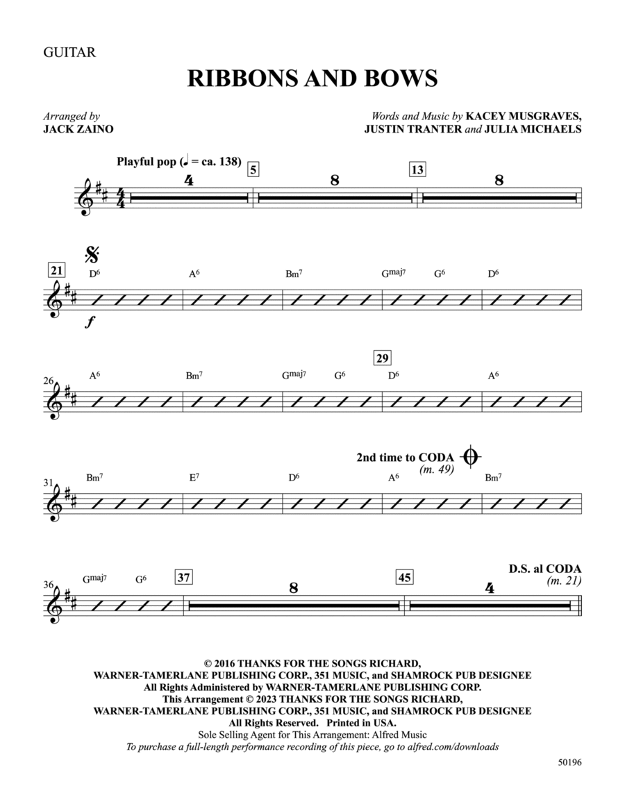 Ribbons and Bows: Guitar Guitar scores gallery preview page 1