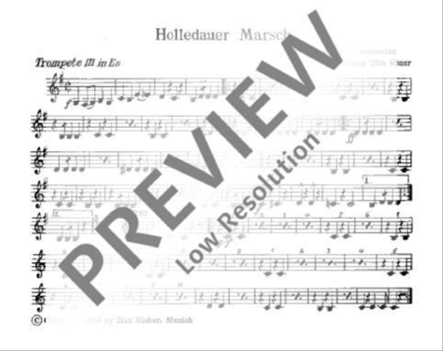 Holledauer Marsch/ Waldler-Marsch Concert Band scores gallery preview page 16