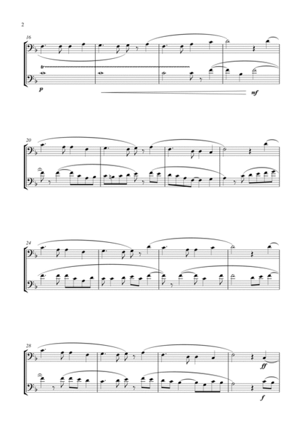 Auld Lang Syne (for euphonium duet (bass clef, 3 or 4 valved), suitable for grades 2-6) image number null