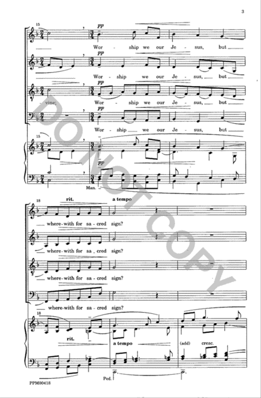 Love Came Down at Christmas 4-Part scores gallery preview page 4