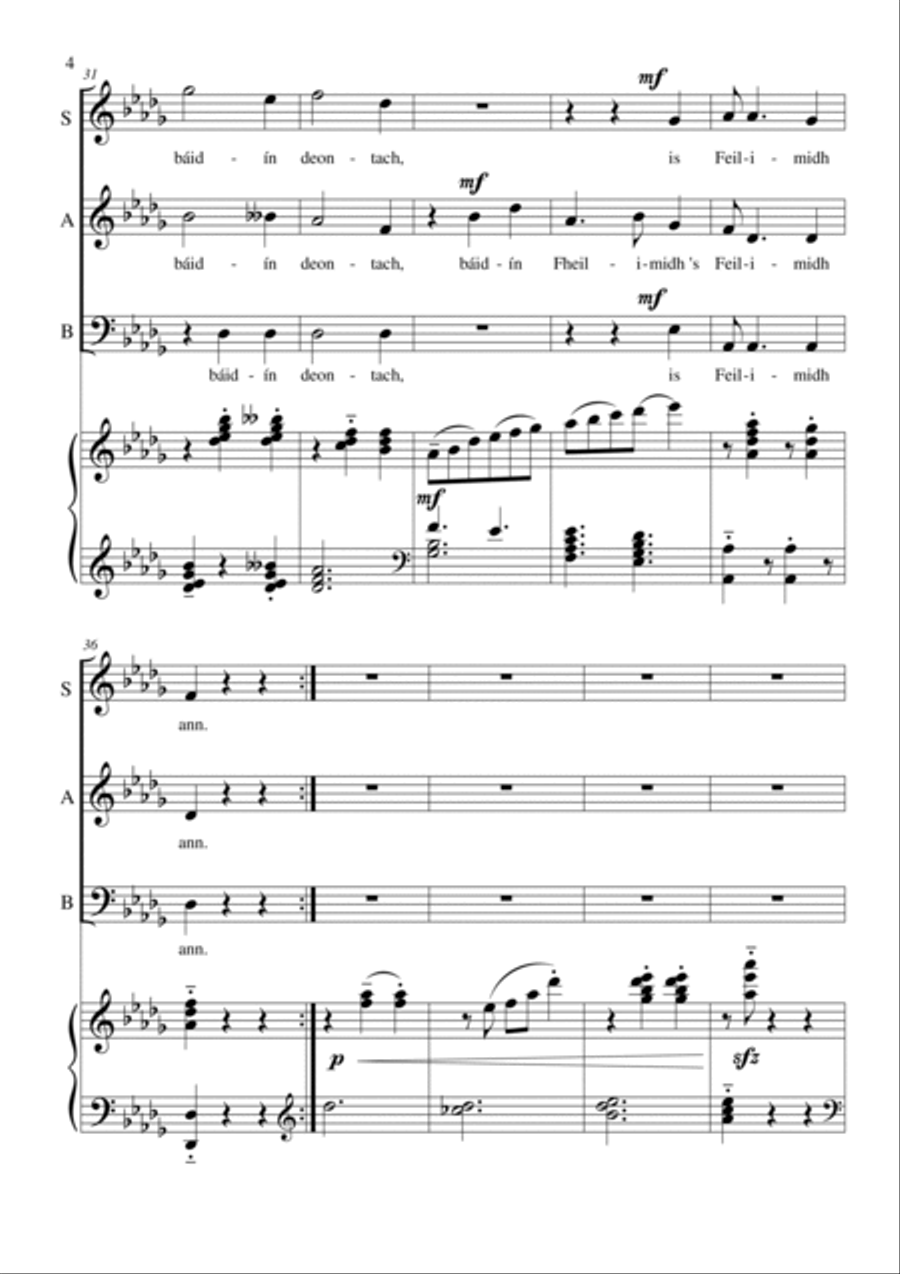 Báidín Fheilimidh 3-Part scores gallery preview page 5
