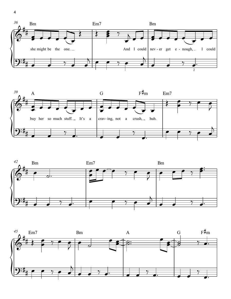 LUNCH Easy Piano scores gallery preview page 4