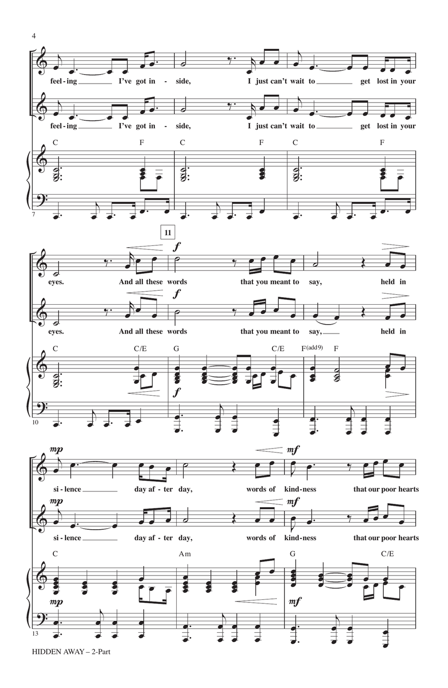 Hidden Away (arr. John Purifoy) 2-Part scores gallery preview page 2