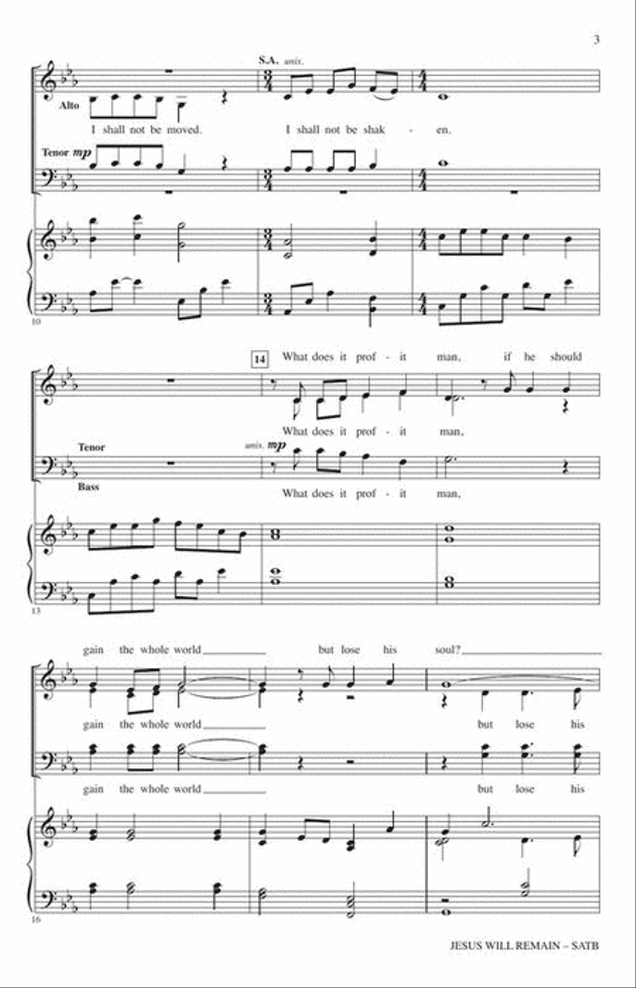 Jesus Will Remain 4-Part scores gallery preview page 4