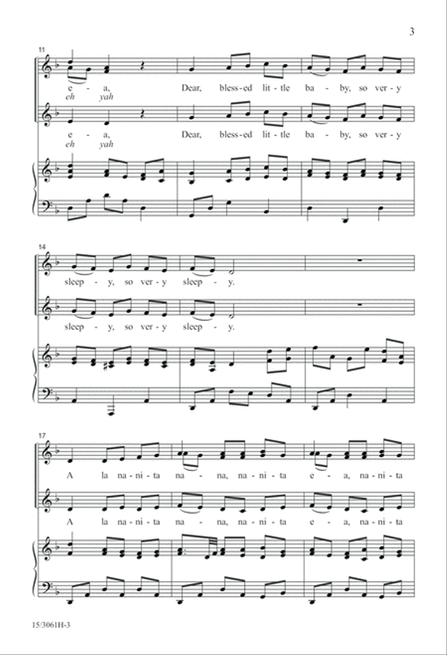 A La Nanita Nana A La Nanita Nana SSA scores gallery preview page 4