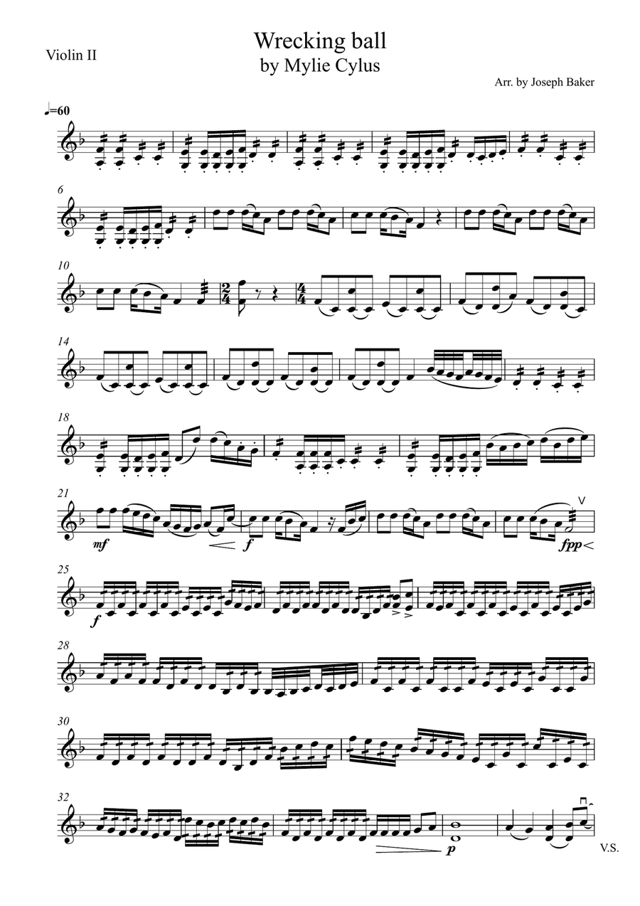 Wrecking Ball Wrecking Ball String Quartet scores gallery preview page 3