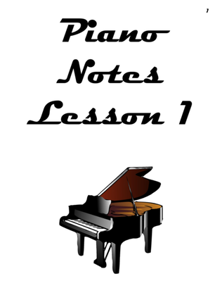 Book cover for Piano Notes Lesson 1