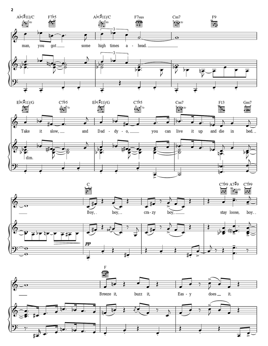 Cool (from West Side Story) Guitar scores gallery preview page 2