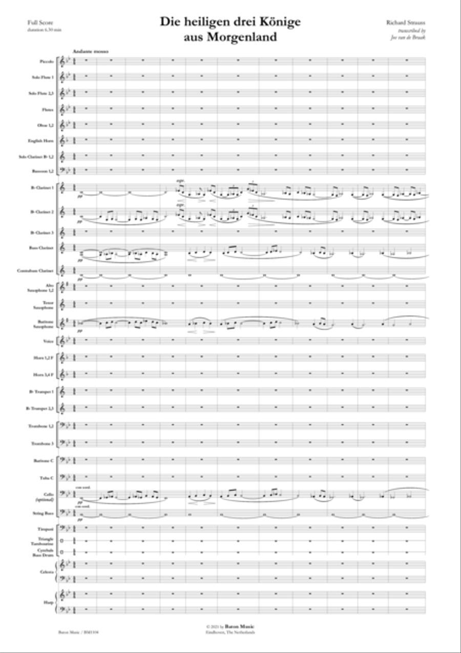 Die heiligen drei Könige aus Morgenland Concert Band scores gallery preview page 2