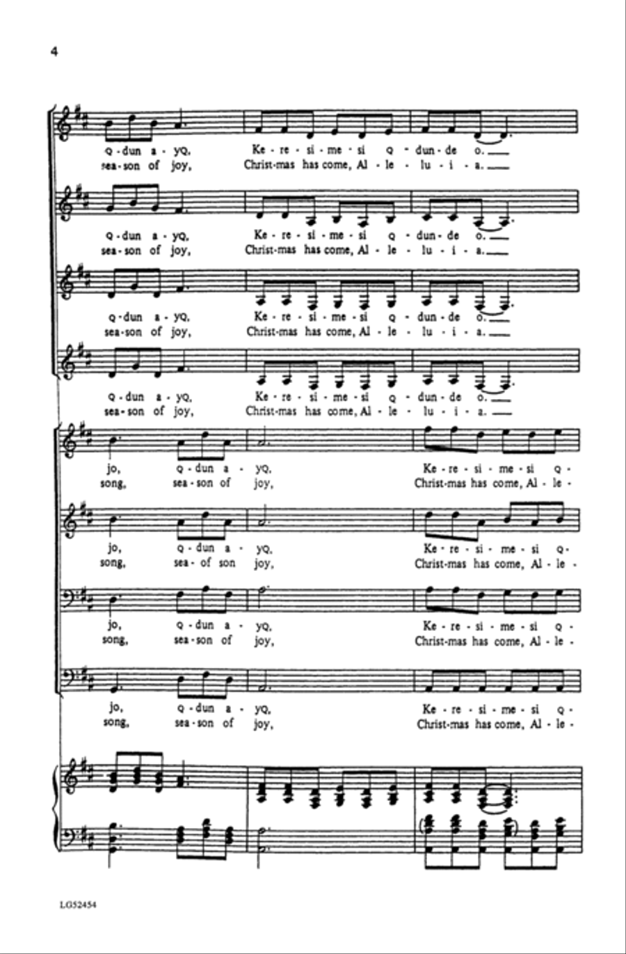 Keresimesi Qdun De O Keresimesi Qdun De O 4-Part scores gallery preview page 23