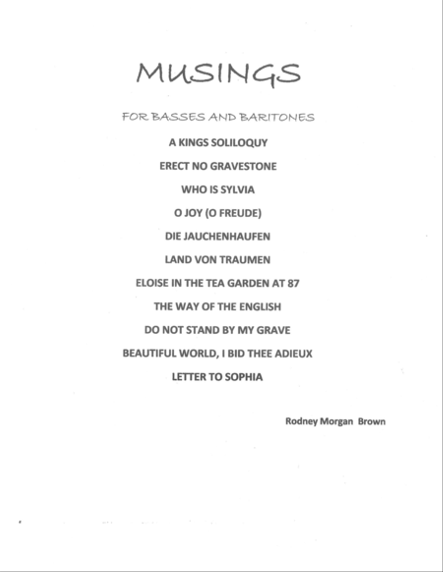 Musings For Basses and Baritones Baritone Voice scores gallery preview page 2