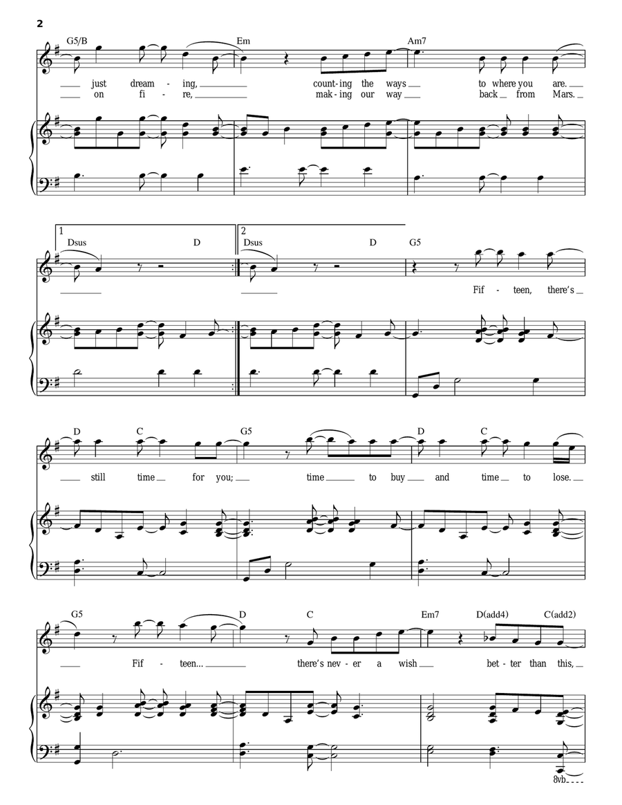 100 Years Piano, Vocal scores gallery preview page 2