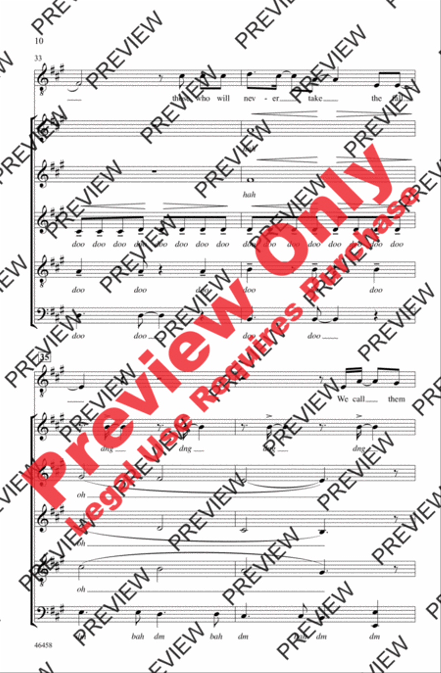 Standing Outside the Fire 4-Part scores gallery preview page 10