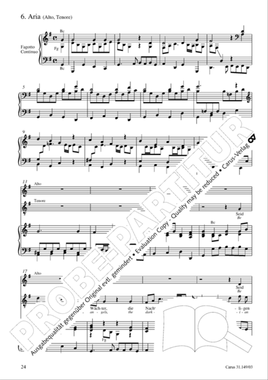 The voice of rejoicing and hope (Man singet mit Freuden vom Sieg) 4-Part scores gallery preview page 25