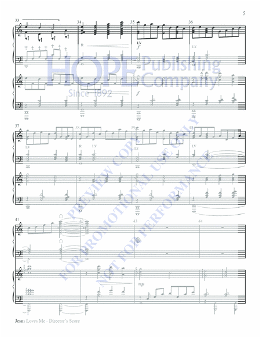 Jesus Loves Me Piano scores gallery preview page 5