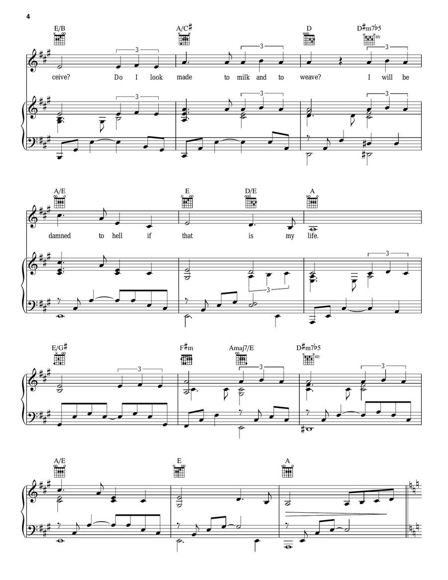 Woman (from The Pirate Queen) Piano, Vocal, Guitar scores gallery preview page 4