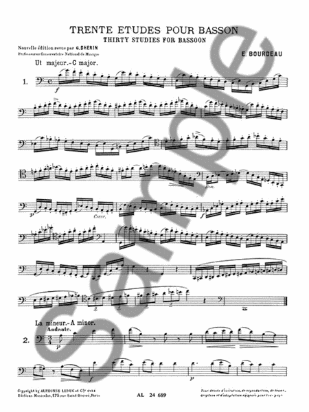 30 Etudes (bassoon Solo)
