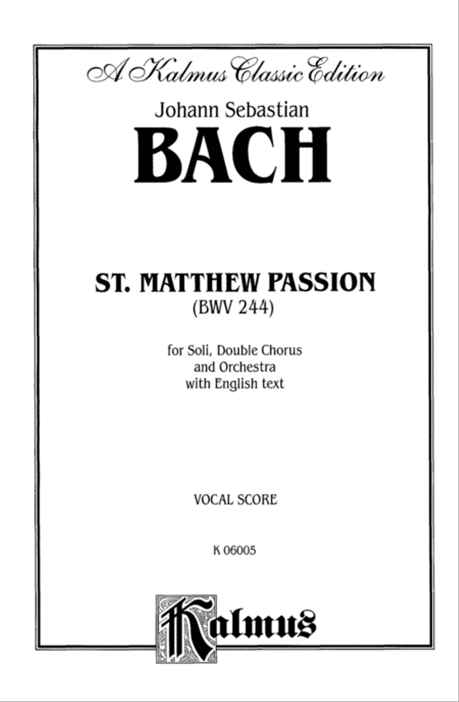 St. Matthew Passion 4-Part scores gallery preview page 2