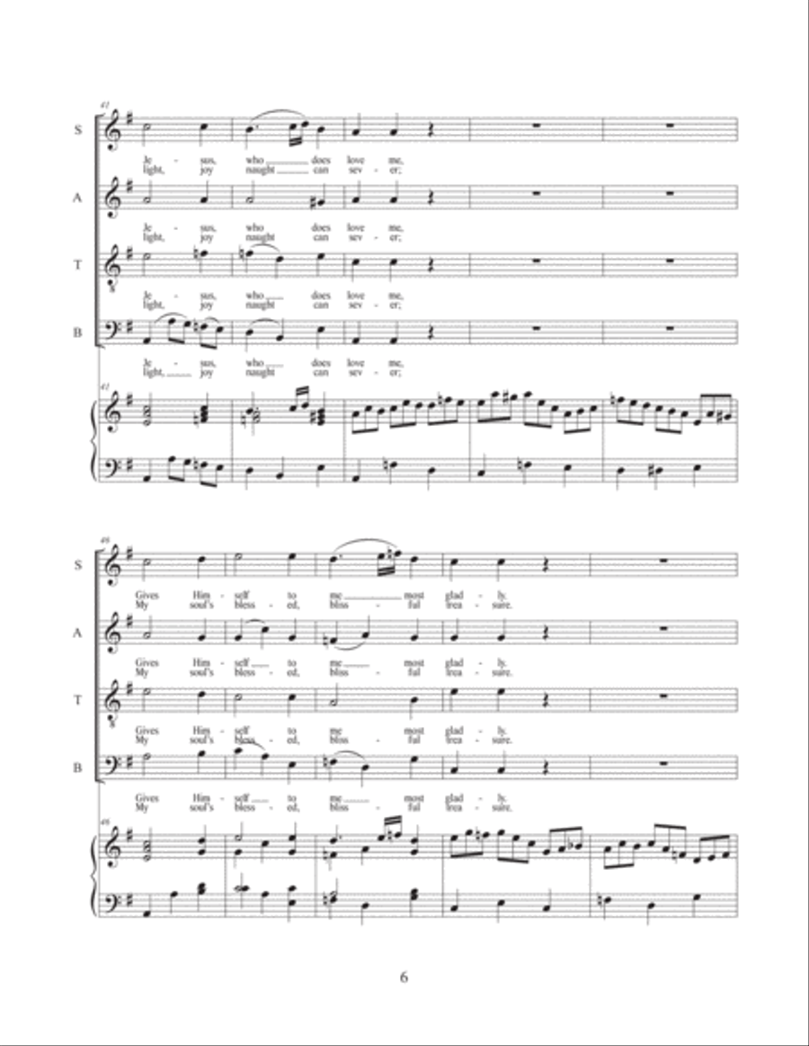 Jesu, Joy of Man’s Desiring (SATB with New Translation) 4-Part scores gallery preview page 6