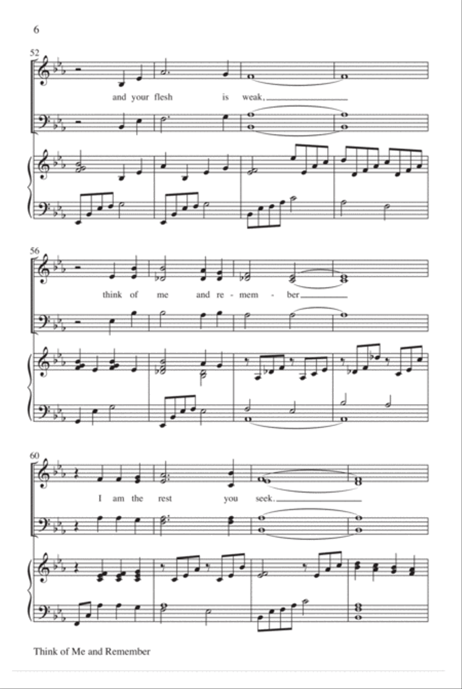 Think of Me and Remember 4-Part scores gallery preview page 7