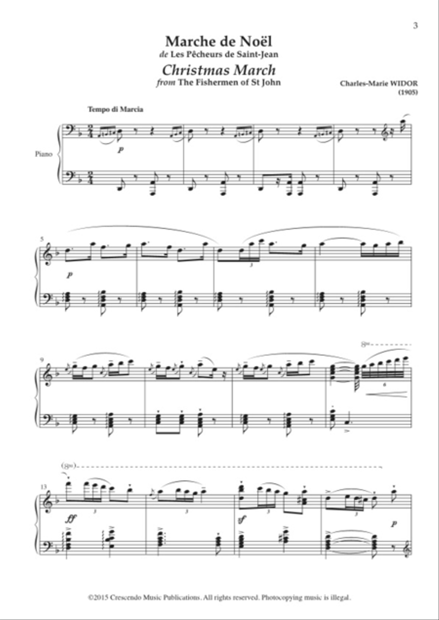Marche de Noel, from Les pecheurs de Saint-Jean Piano Solo scores gallery preview page 2