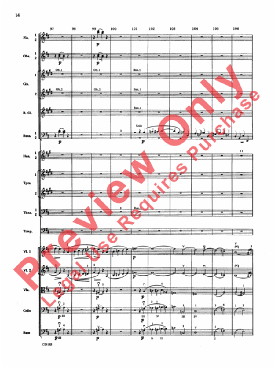 The Marriage of Figaro -- Overture Full Orchestra scores gallery preview page 17