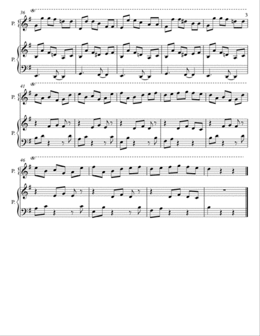 UN MATIN DE DÉCEMBRE Easy Piano scores gallery preview page 5