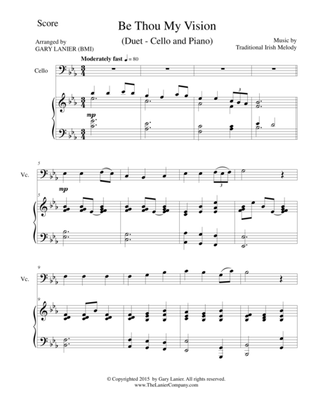BE THOU MY VISION (Duet – Cello and Piano/Score and Parts)