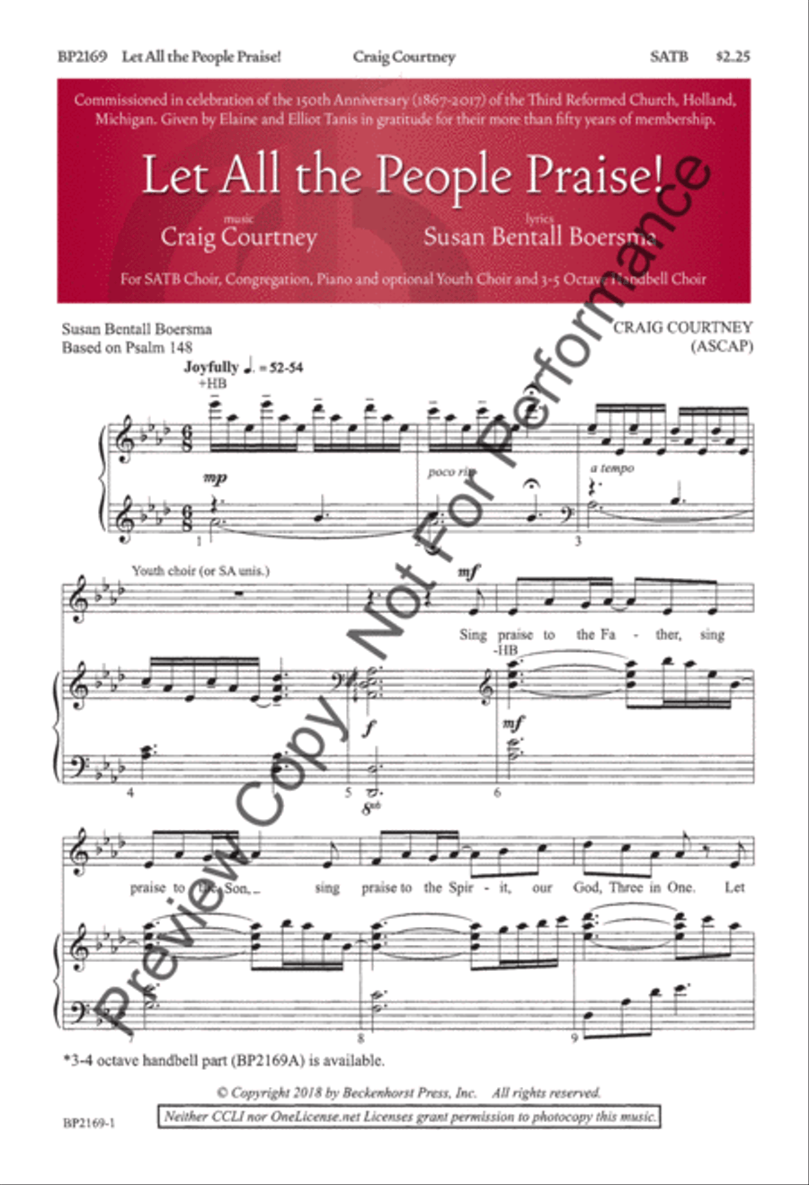 Let All the People Praise! 4-Part scores gallery preview page 2