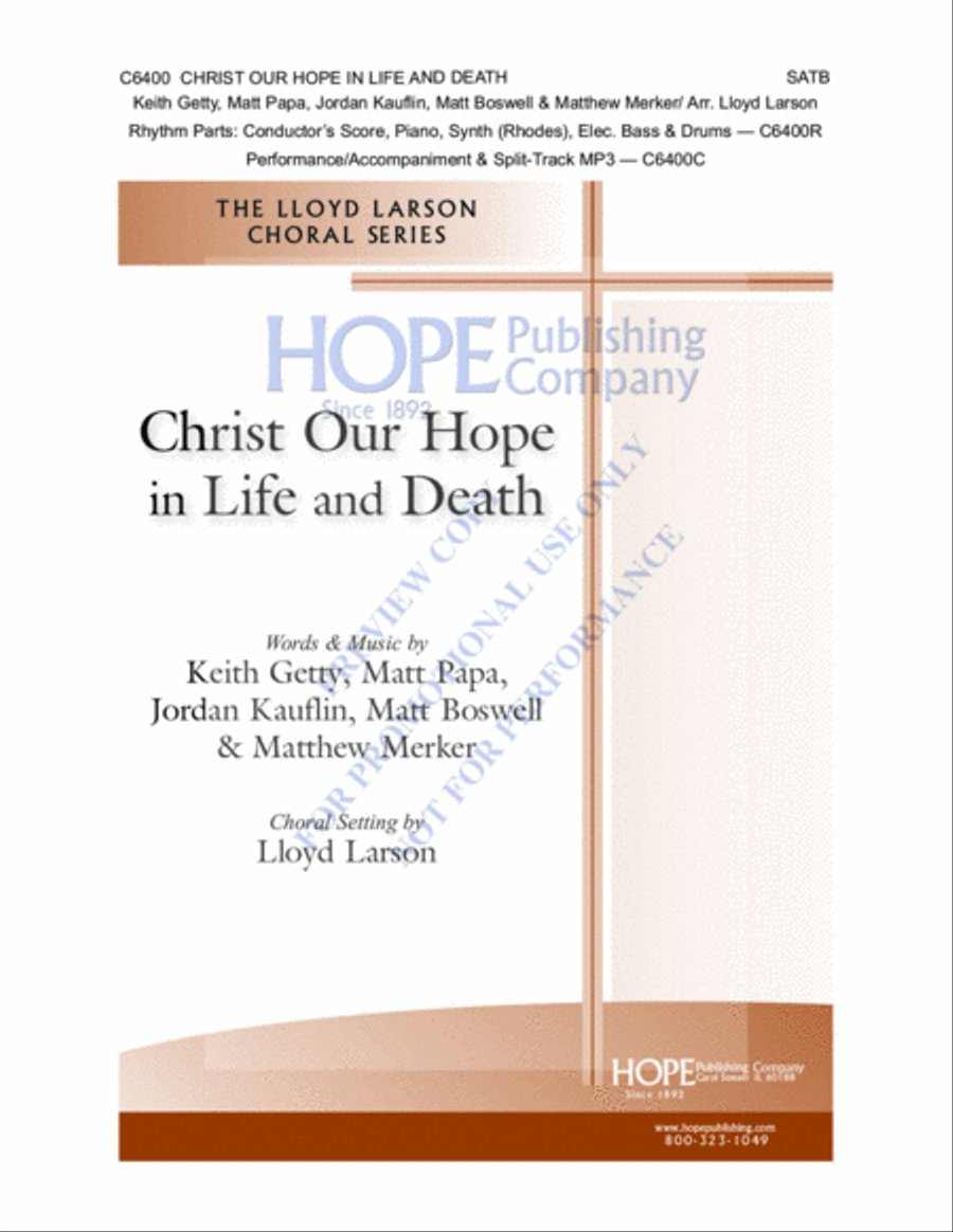 Christ Our Hope in Life and Death 4-Part scores gallery preview page 2