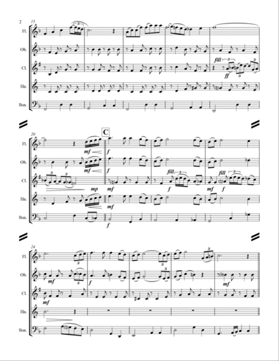 Have Yourself A Merry Little Christmas from MEET ME IN ST. LOUIS Woodwind Quintet scores gallery preview page 3