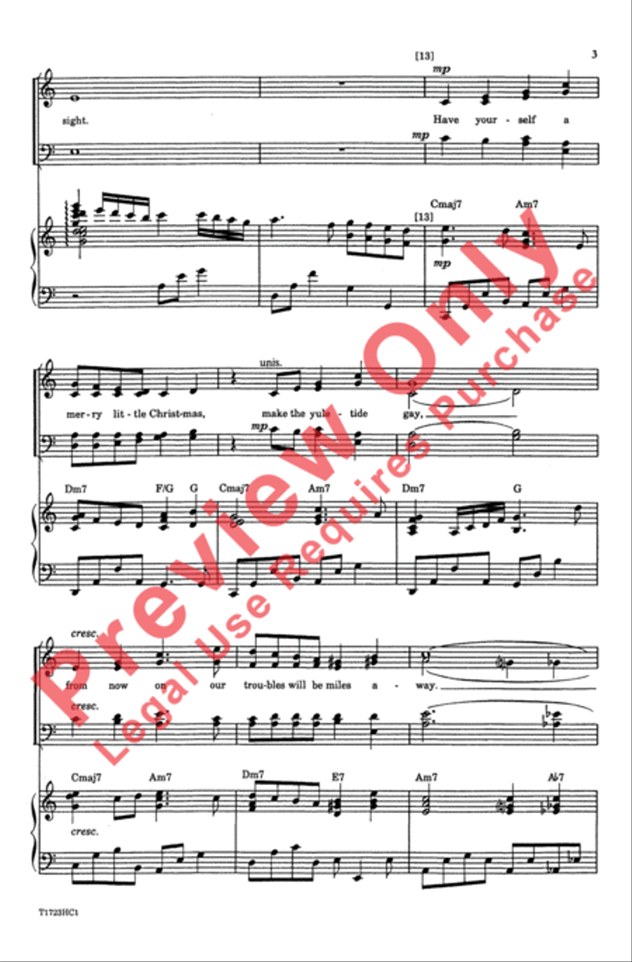 Have Yourself a Merry Little Christmas 4-Part scores gallery preview page 3