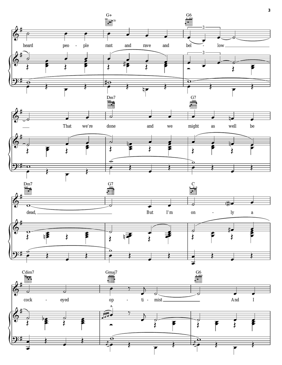 A Cockeyed Optimist A Cockeyed Optimist Piano, Vocal, Guitar scores gallery preview page 3