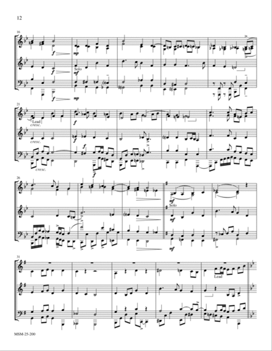 Angels from the Realms of Glory (Regent Square) Brass Quintet scores gallery preview page 3