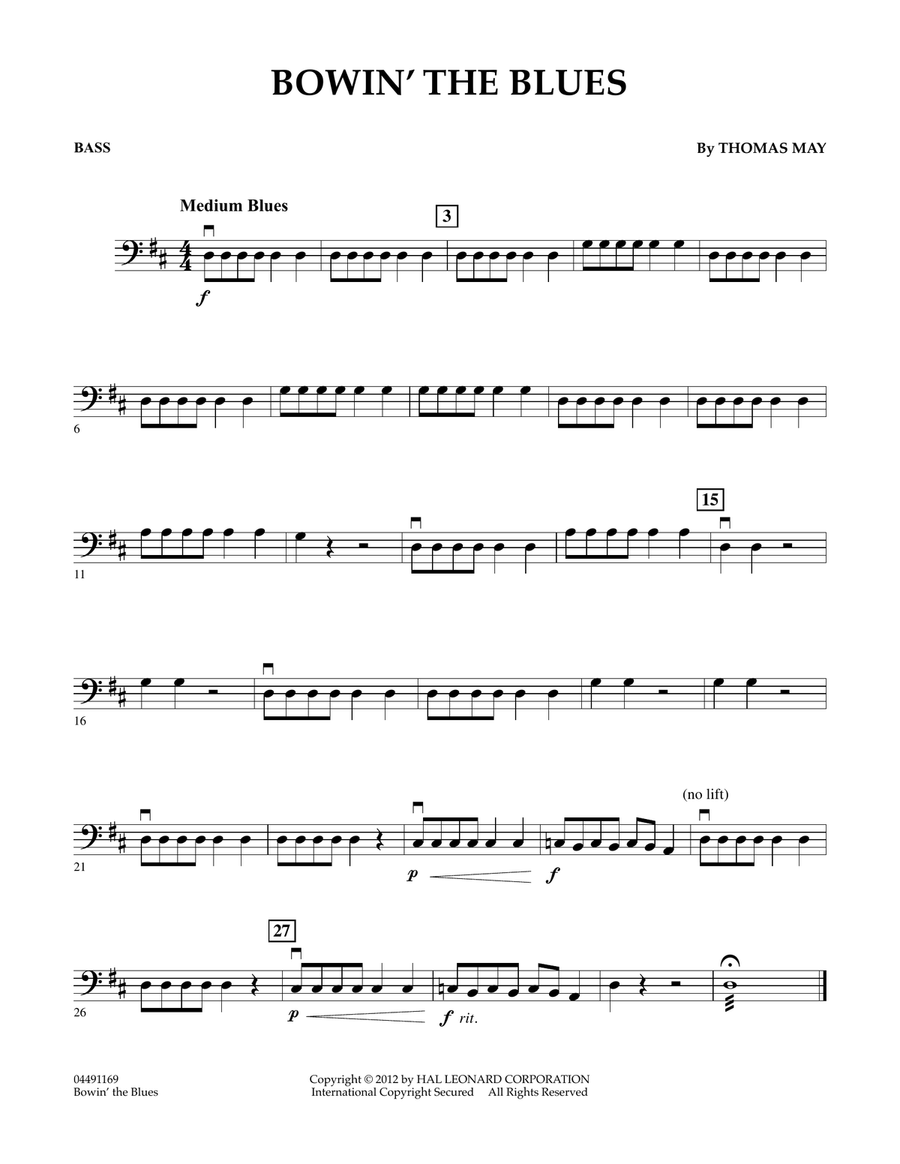 Bowin' The Blues - Bass Orchestra scores gallery preview page 1