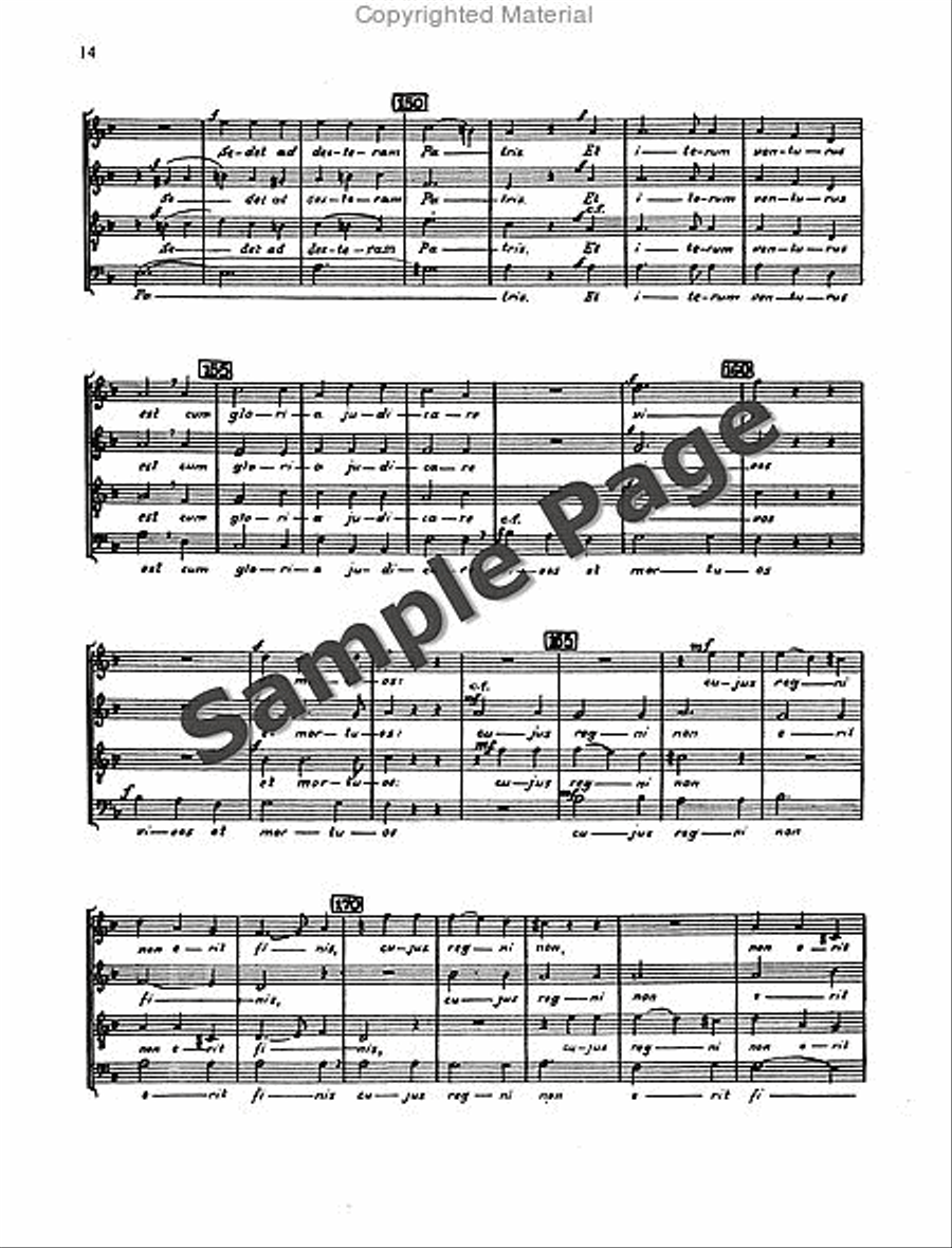 Mass in D Minor 4-Part scores gallery preview page 15