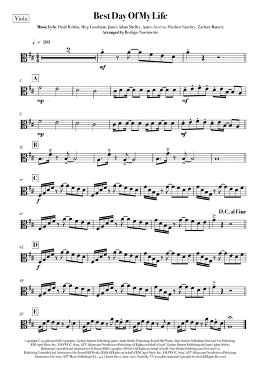 Best Day Of My Life String Quartet scores gallery preview page 3