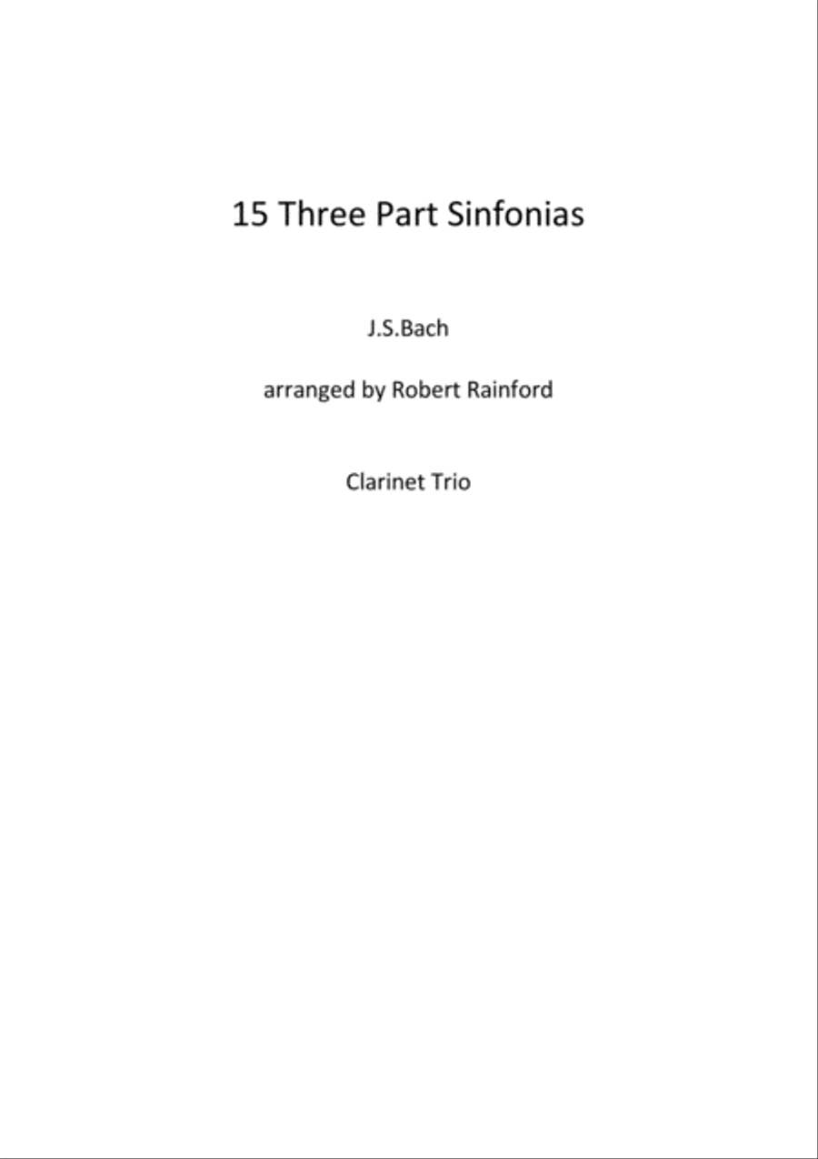 15 Three Part Sinfornias