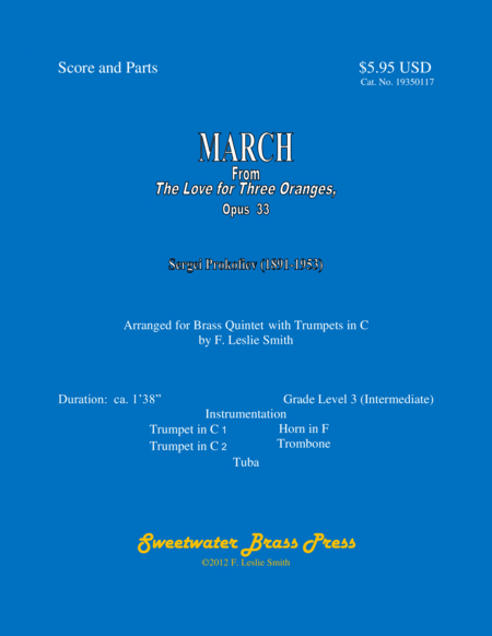March from The Love for Three Oranges (Quintet with C Trumpets) image number null