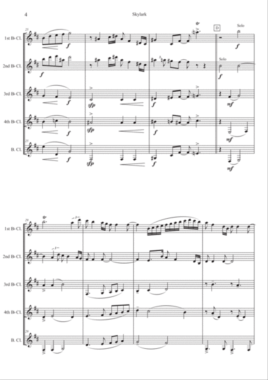 Skylark Skylark Woodwind Quintet scores gallery preview page 6