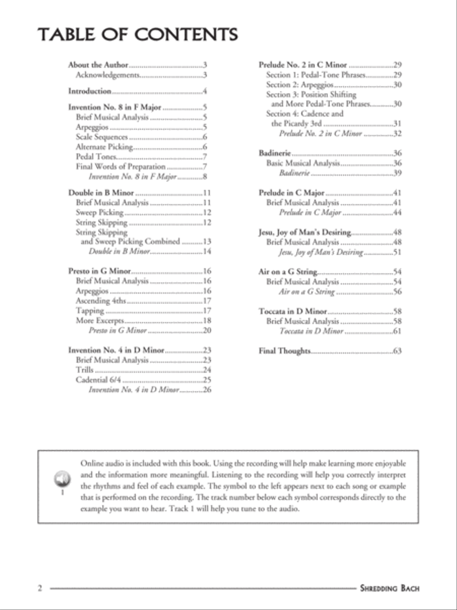 Shredding Bach Electric Guitar scores gallery preview page 2
