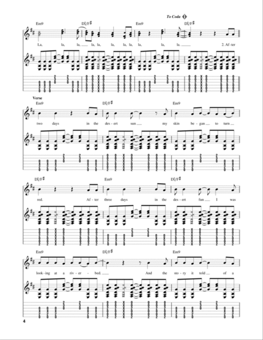 A Horse With No Name Electric Guitar scores gallery preview page 4