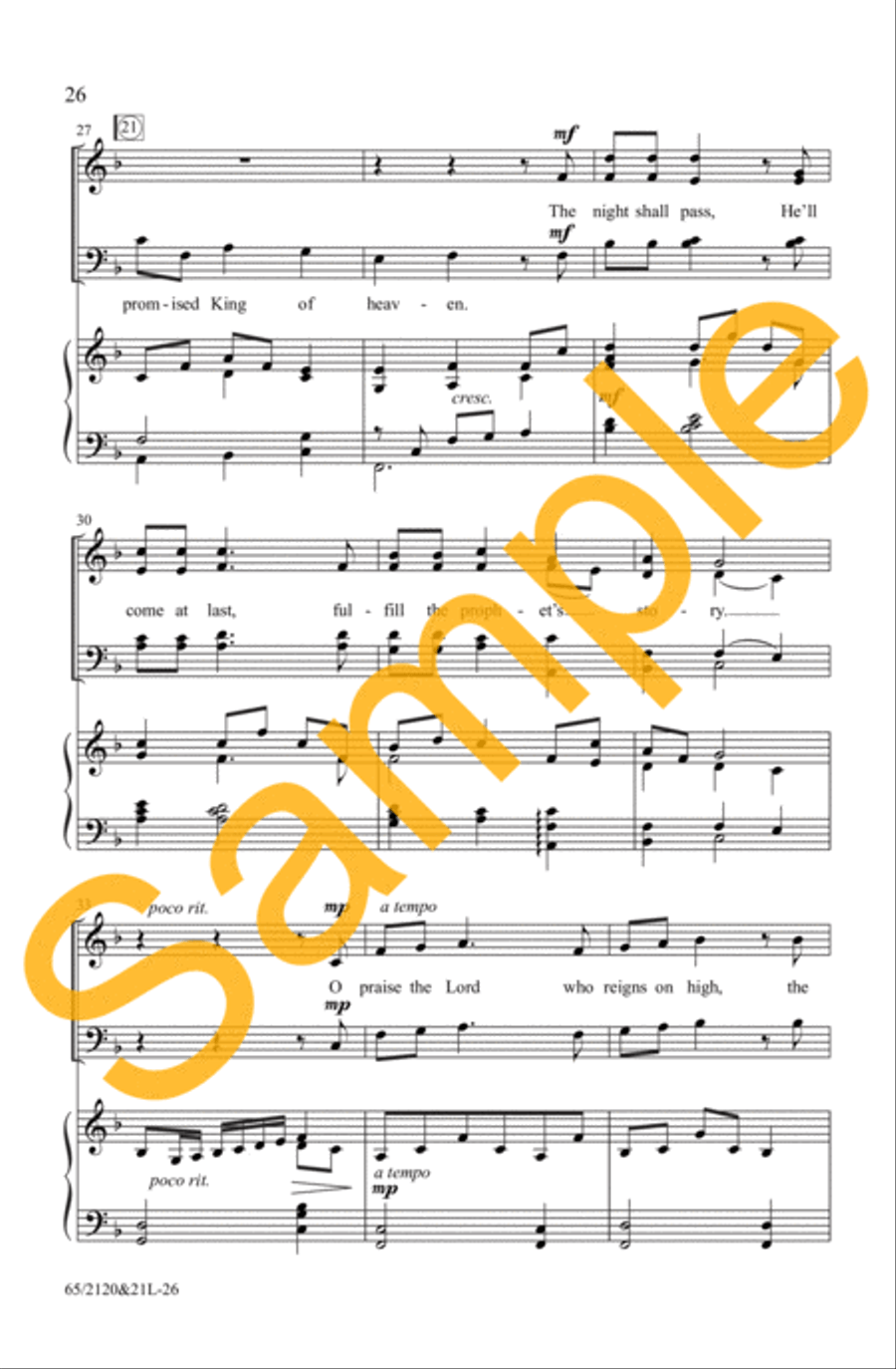 A New and Glorious Morn! - SATB with Performance CD 4-Part scores gallery preview page 21