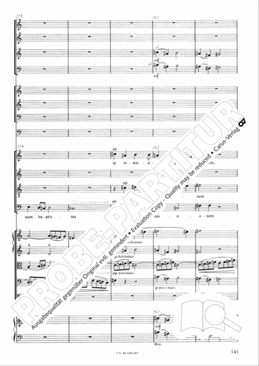 Mass in A Major (2 versions) STB scores gallery preview page 152