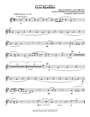 Gesú Bambino (arr. John Leavitt) - Bb/A Clarinet 1