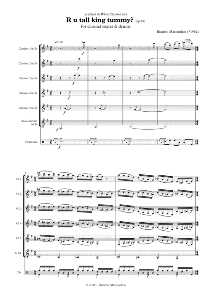 R u tall king tummy? R u tall king tummy? Small Ensemble scores gallery preview page 2