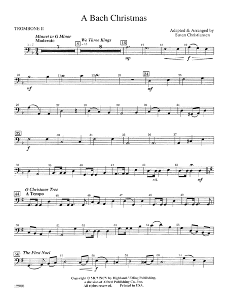 A Bach Christmas: 2nd Trombone